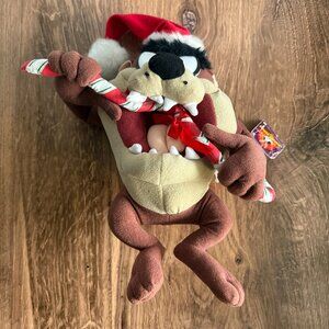Vintage Taz Christmas Plush Nanco 2004 Looney Tunes Tasmanian Devil 11”